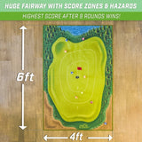 GoSports Chip N’ Stick Golf Game | Includes 1 Chip N’ Stick Game Mat, 16 Grip Golf Balls, and Chipping Mat