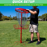 GoSports Regulation Disc Golf Basket - 24 Chain Portable Target