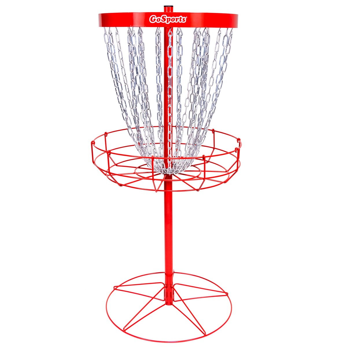 GoSports Regulation Disc Golf Basket - 24 Chain Portable Target
