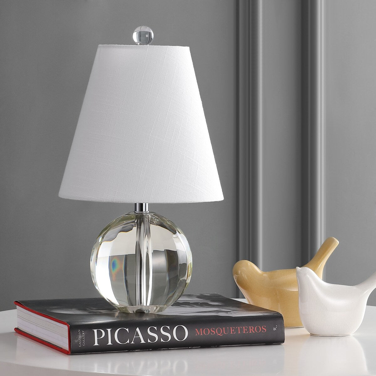 Goddard 16 Crystal Ball Metal LED Table Lamp Clear by JONATHAN Y