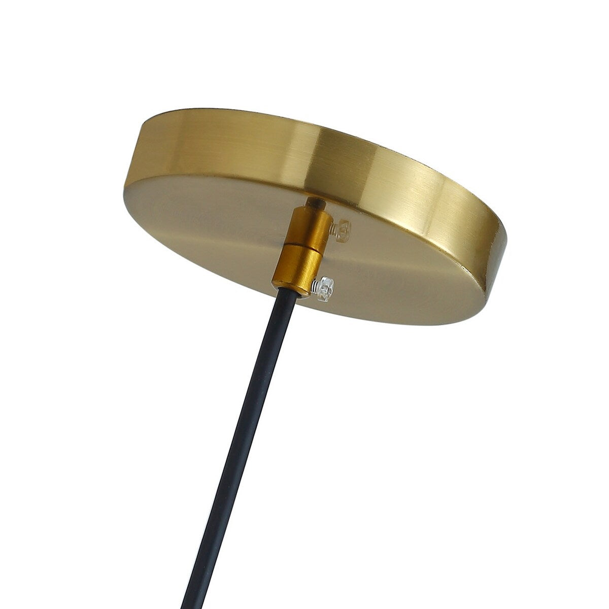 Vintage Gold Finish Adjustable Height Pendant Light with Glass Shade Design