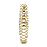 Gold Aluminum Metal Tall Cutout Geometric Decorative Vase