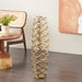 Gold Aluminum Metal Tall Cutout Geometric Decorative Vase