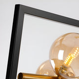 Glasgrow Gold Black Orb Pendant for Kitchen Island Futuristic Scifi Ceiling Light - N/A