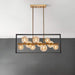 Glasgrow Gold Black Orb Pendant for Kitchen Island Futuristic Scifi Ceiling Light - N/A