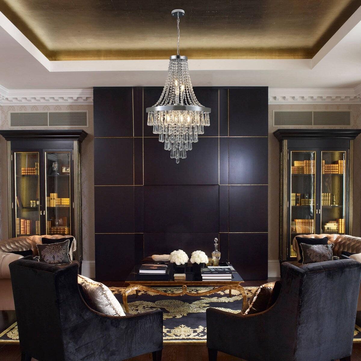 Gold Crystal Chandeliers Lighting Contemporary Luxury Ceiling Lighting