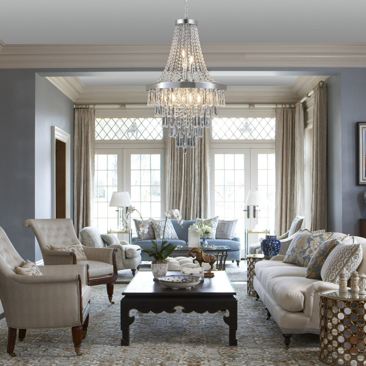 Gold Crystal Chandeliers Lighting Contemporary Luxury Ceiling Lighting