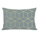 Gold Cubes - Lumbar Pillow