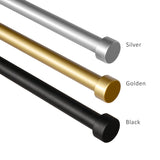Gold Drapery Window Curtain Rod with End Cap Finials