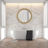 Porch & Den Opulent Gold Metal Round Wall Mirror