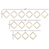 Gold Iron Glam Wall Hook (Set of 3) - 33 x 3 x 6