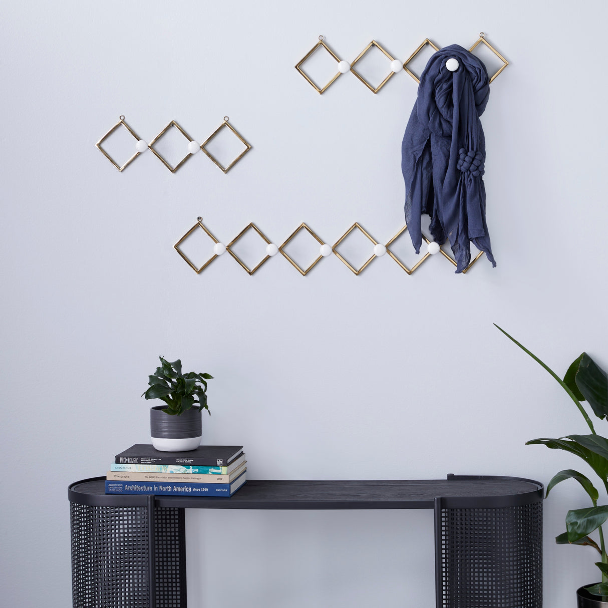 Gold Iron Glam Wall Hook (Set of 3) - 33 x 3 x 6