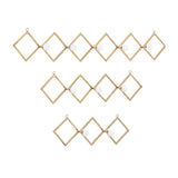 Gold Iron Glam Wall Hook (Set of 3) - 33 x 3 x 6