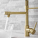 Brushed Gold Kitchen Faucet with Pull-Down Sprayer - Spout Height : 3.62"Spout Reach : 9.25"