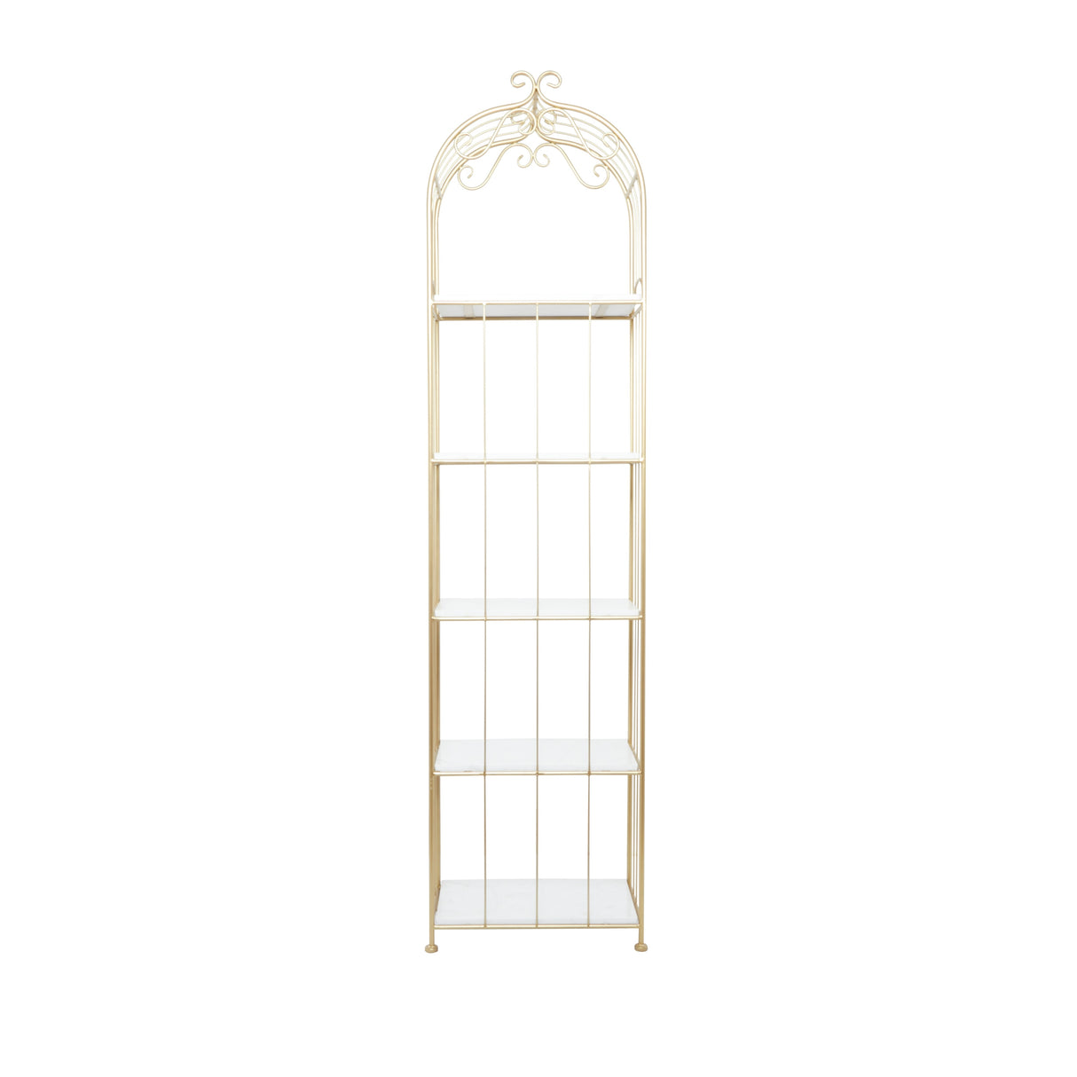 Gold Marble Glam Shelving Unit - 20 x 12 x 79