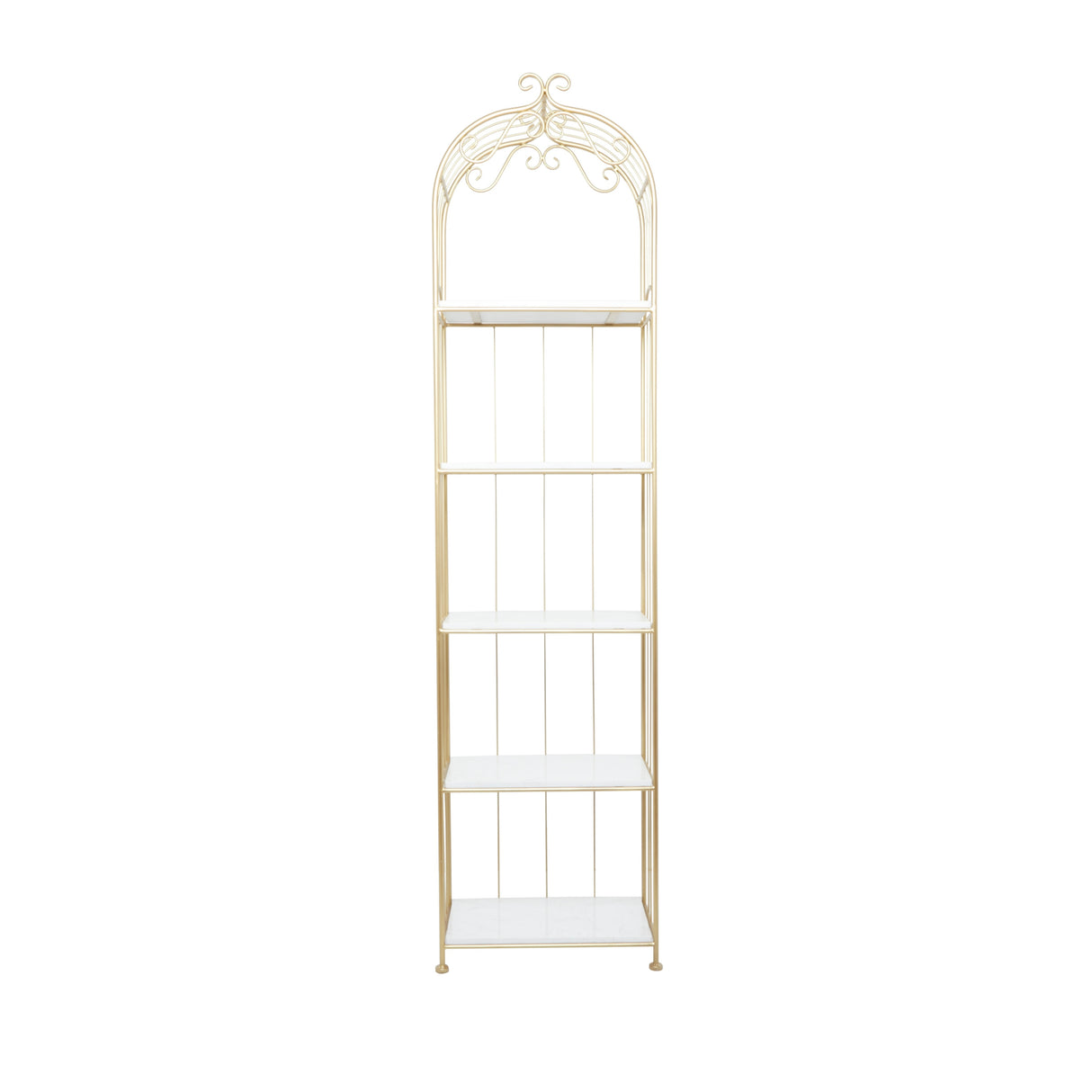 Gold Marble Glam Shelving Unit - 20 x 12 x 79