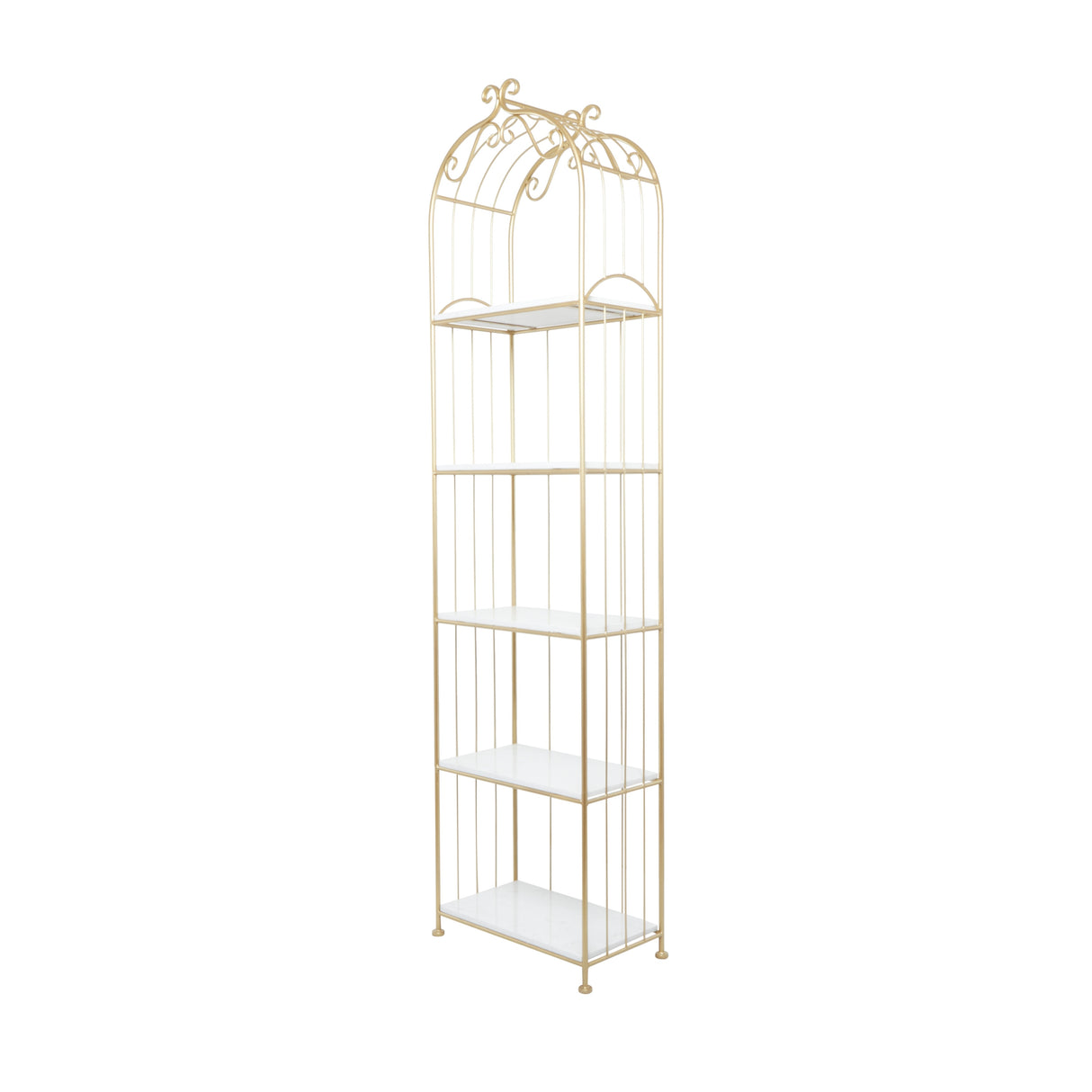 Gold Marble Glam Shelving Unit - 20 x 12 x 79