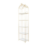 Gold Marble Glam Shelving Unit - 20 x 12 x 79