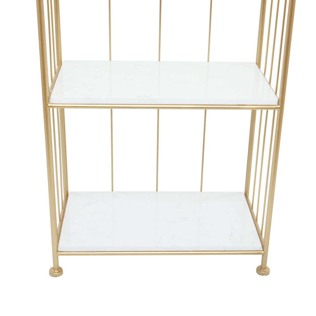 Gold Marble Glam Shelving Unit - 20 x 12 x 79