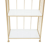 Gold Marble Glam Shelving Unit - 20 x 12 x 79