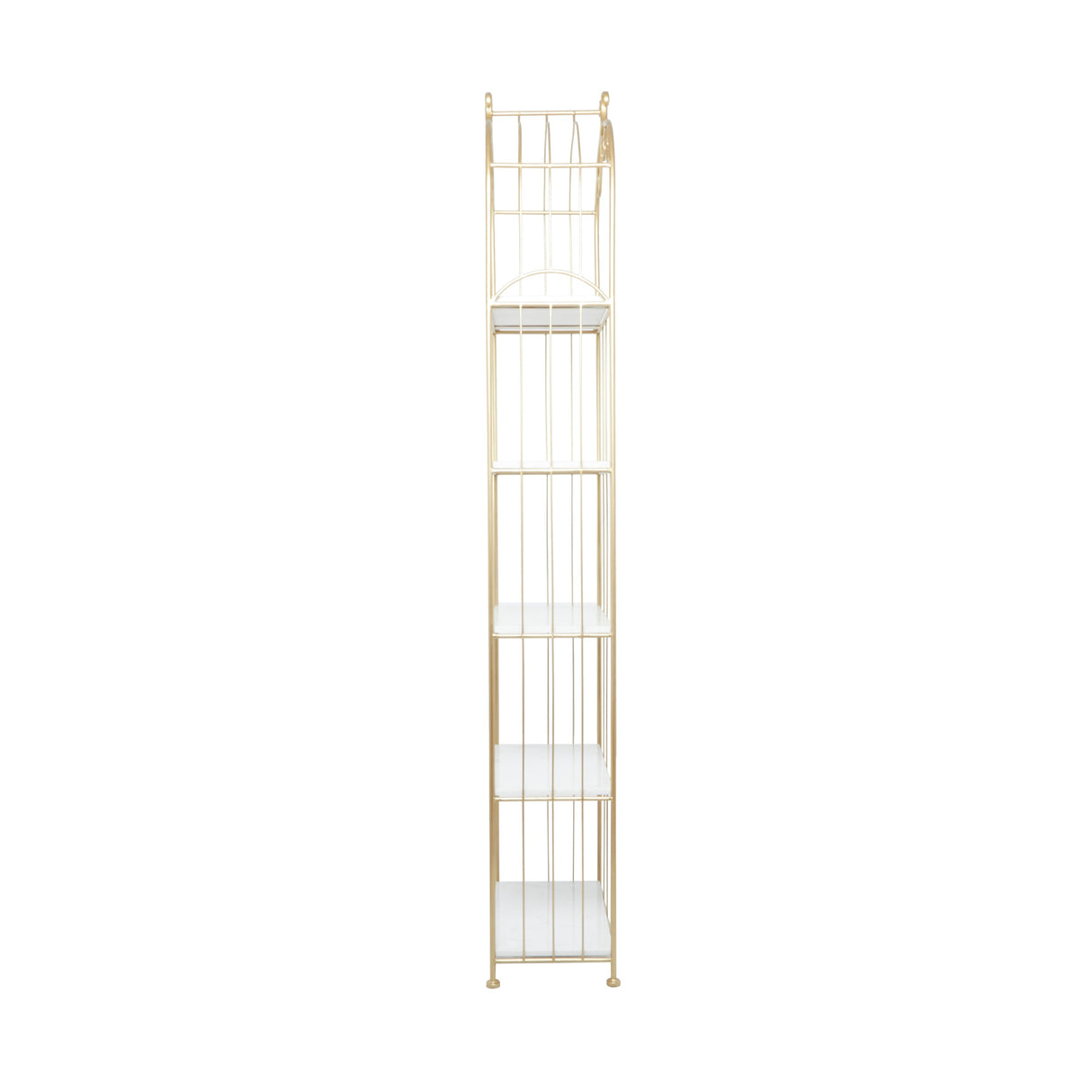 Gold Marble Glam Shelving Unit - 20 x 12 x 79