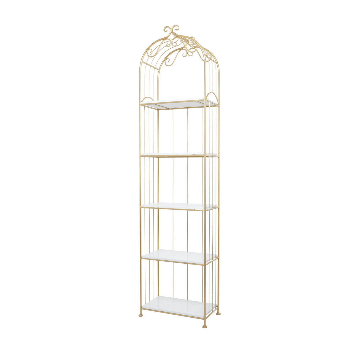 Gold Marble Glam Shelving Unit - 20 x 12 x 79