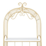 Gold Marble Glam Shelving Unit - 20 x 12 x 79