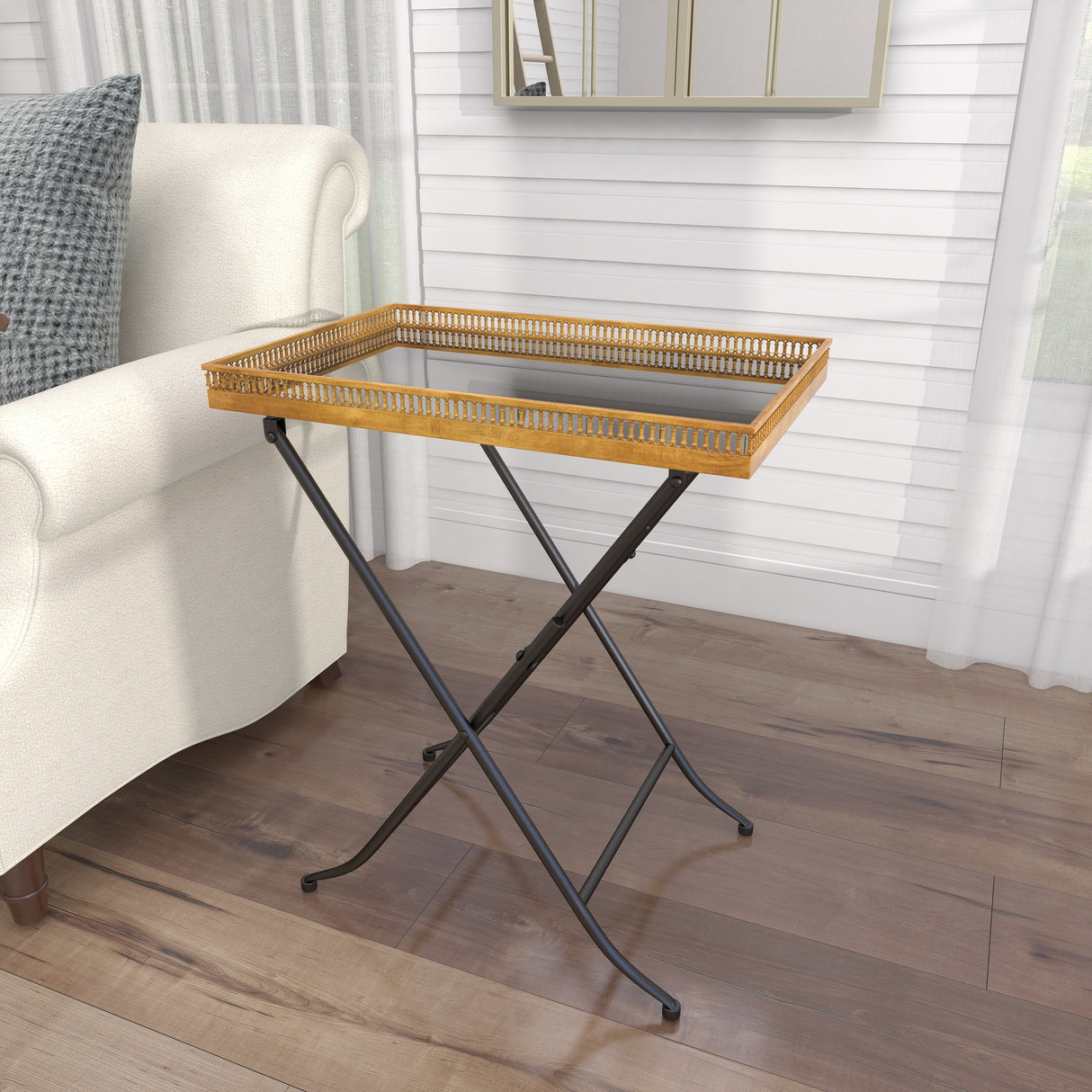 Gold Metal Accent Table
