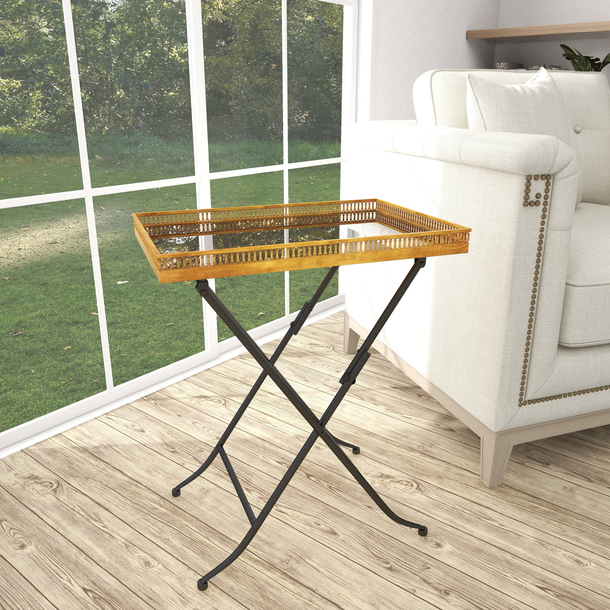 Gold Metal Accent Table