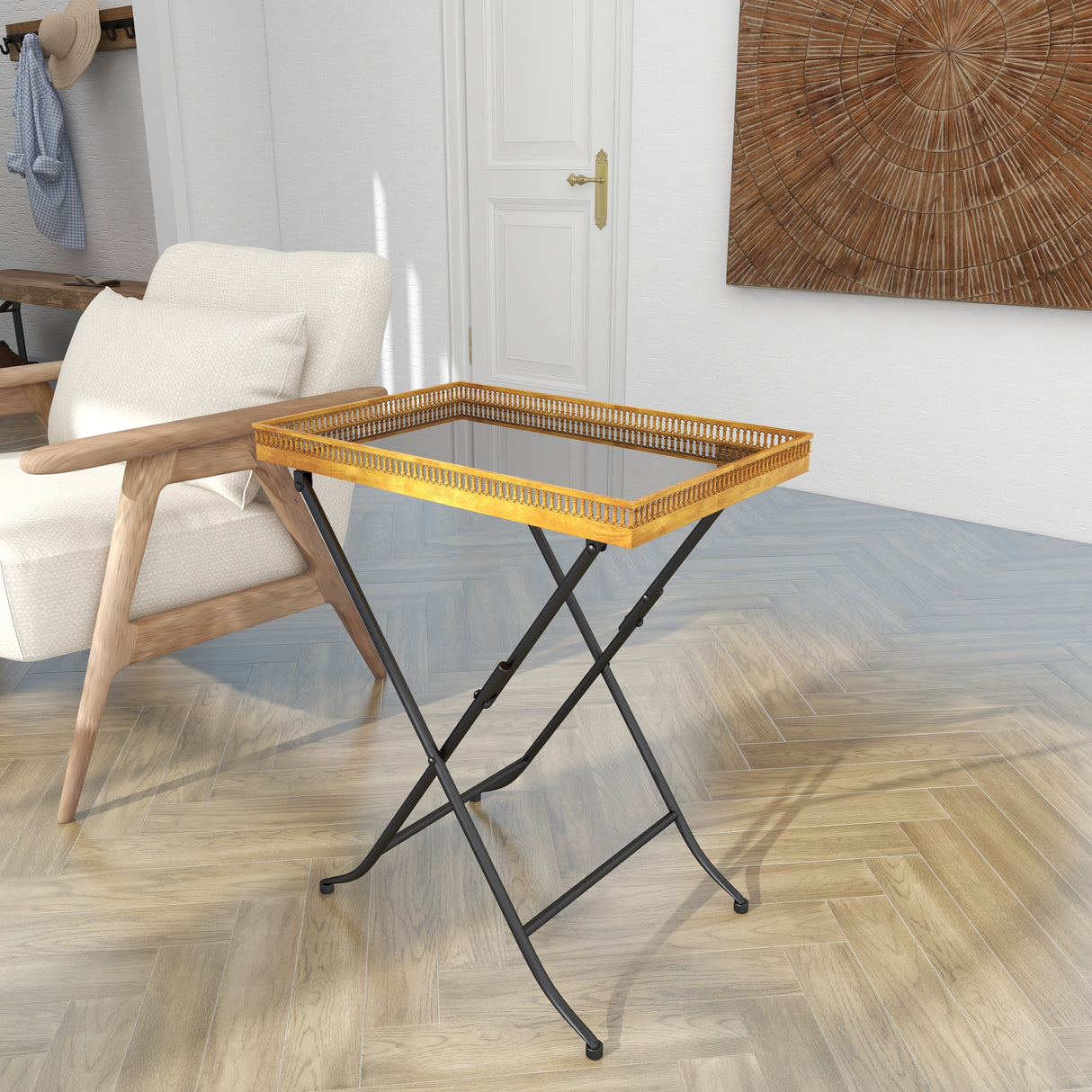 Gold Metal Accent Table