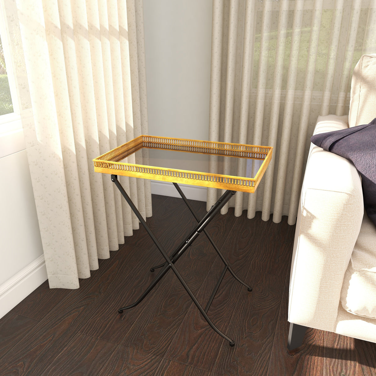 Gold Metal Accent Table