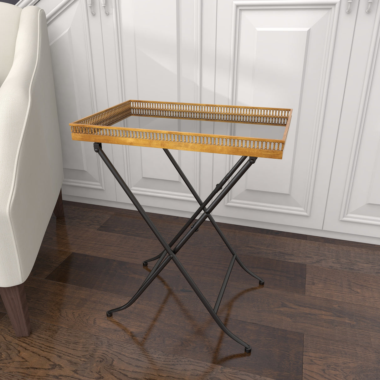Gold Metal Accent Table