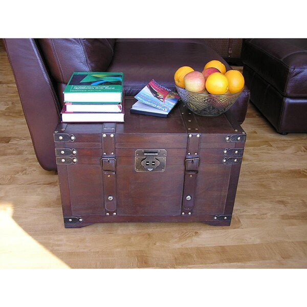 Gold Rush Medium Wooden Steamer Treasure Trunk