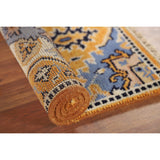 Gold Yellow Kazak Foyer Rug Handmade Wool Carpet - 2'0" x 3'0"
