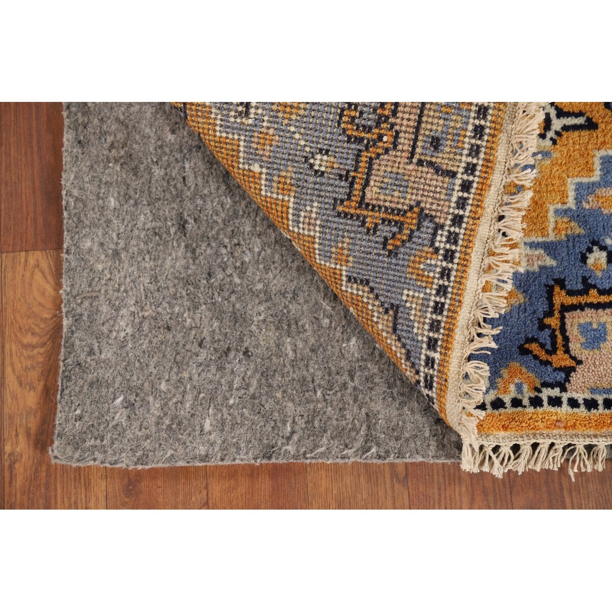 Gold Yellow Kazak Foyer Rug Handmade Wool Carpet - 2'0" x 3'0"