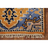 Gold Yellow Kazak Foyer Rug Handmade Wool Carpet - 2'0" x 3'0"