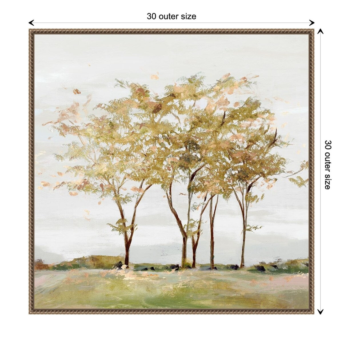 Golden Acre Wood Framed Canvas Wall Art Print