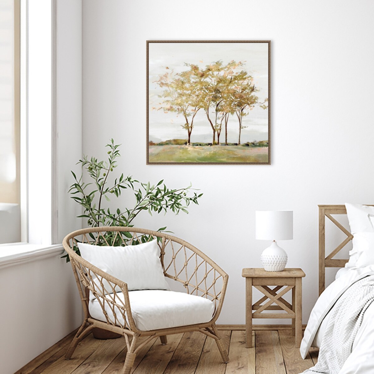 Golden Acre Wood Framed Canvas Wall Art Print