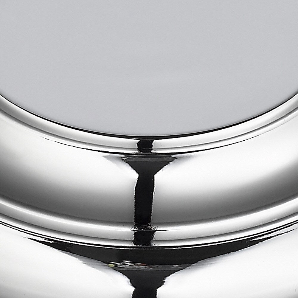 Golden Lighting #1270-09 CH Multifamily Polished-chrome-finished Steel and Opal Glass Flush-mount Light Fixture - Silver