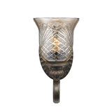 Golden Lighting Alston Place Burnt Sienna/Amber Steel/Glass 1-light Wall Sconce