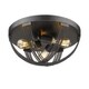 Golden Lighting Carter Aged Bronze Steel Flush Mount Light