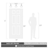 Golden Lighting Duncan White Pewter 3 Light Semi Flush Mount Track Light