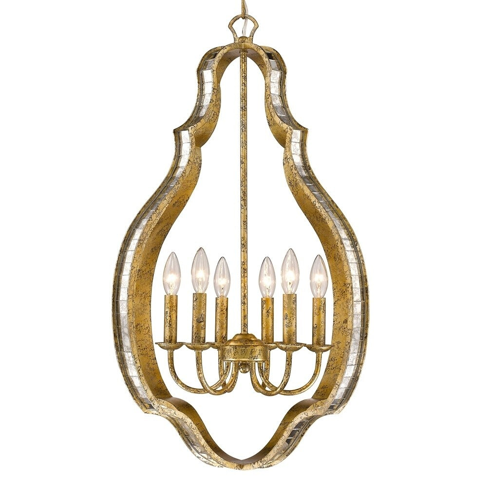 Golden Lighting's Gold-tone Steel Hayworth 6-light Pendant