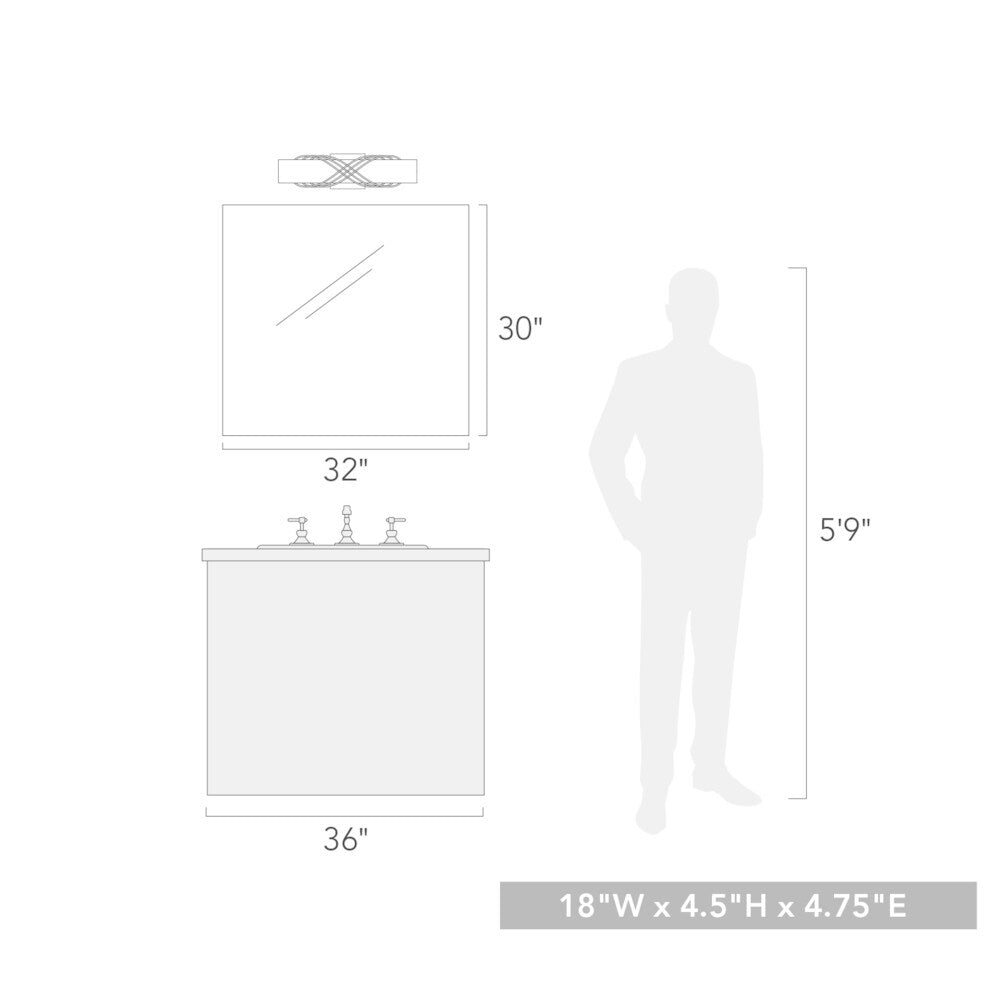 Strick & Bolton Ashworth LED Bath Bar