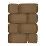 Golden Metal Framed Decorative Rectangle Mirror