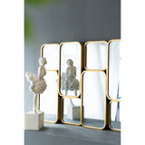 Golden Metal Framed Decorative Rectangle Mirror