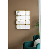 Golden Metal Framed Decorative Rectangle Mirror