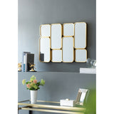 Golden Metal Framed Decorative Rectangle Mirror