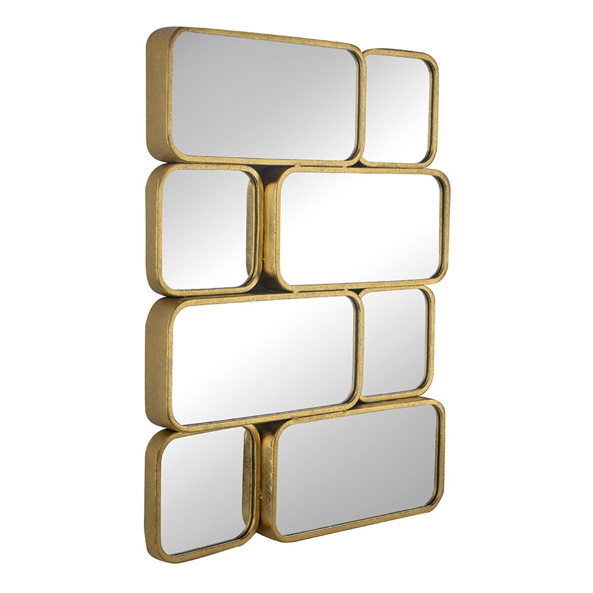 Golden Metal Framed Decorative Rectangle Mirror