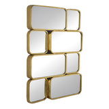 Golden Metal Framed Decorative Rectangle Mirror